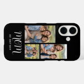 Moeder heeft modern script zwart 3 foto Case-Mate iPhone case (Achterkant (horizontaal))