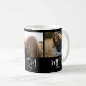 Moeder heeft moderne script Black 3 foto Koffiemok (Voorkant rechts)