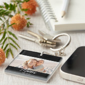 Moeder heeft moderne script fotoreeks gemaakt sleutelhanger (Voorkant Rechts)