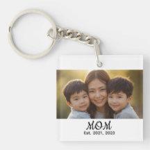 Moeder heeft moderne script fotostijl vastgesteld