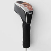 Moeder heeft moderne scriptfoto gemaakt golfheadcover (Schuin)