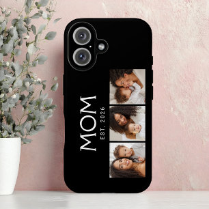 Moeder Heeft Moderne Typografie Zwart 3 Foto iPhone 16 Hoesje