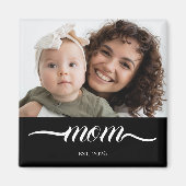 Moeder heeft moderne witte script foto elegant ing magneet (Voorkant)