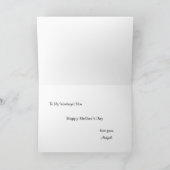 Moeder heeft Moederdag ingesteld Modern Schrift Kaart (Binnen)