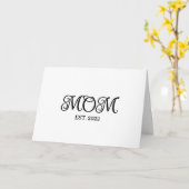 Moeder heeft Moederdag ingesteld Modern Schrift Kaart (Gele Bloem)