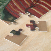 moeder heeft ontbijt in bed door familie legpuzzel (Zijkant)