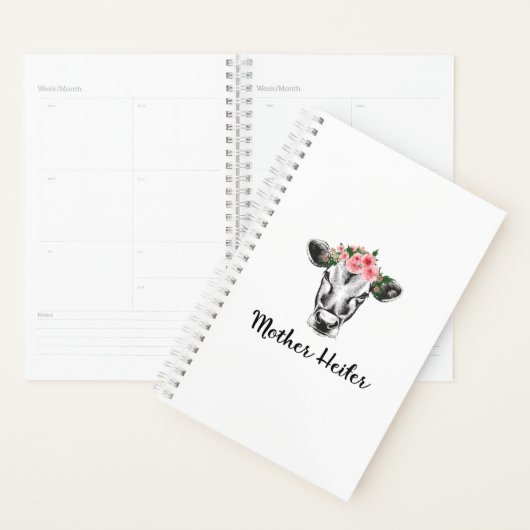 Moeder Heifer Cute Perfect gift voor moeder Planner (Display)
