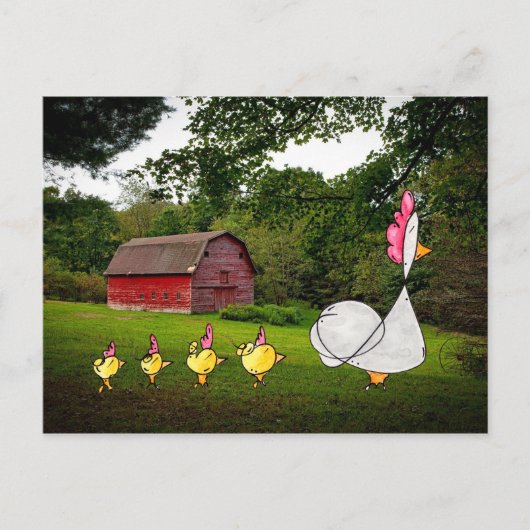 Moeder Hen Briefkaart (Voorkant)