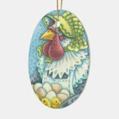 Moeder Hen, CHICKEN BOERDERIJ HOLIDAY ORNAMENT Ova (Links)