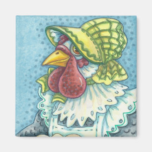 Moeder Hen, CHICKEN BOERDERIJ MAGNET Square * Aanp
