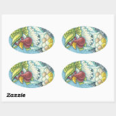 Moeder Hen, Eieren en STICKERS van kippen Ovaal, b (Vel)