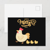 Moeder Hen en haar kippen tekenen Moederdag Briefkaart (Voorkant / Achterkant)