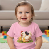 Moeder Hen Kuiken Boerderij Dier Peuter T-shirt