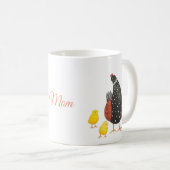 Moeder Hen met drie moederdag cadeau Koffiemok (Voorkant rechts)
