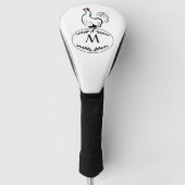 Moeder Hen Nesting op Monogram Eieren Golfheadcover (Voorkant)