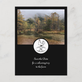 Moeder Hen Silhouette Silhouette Monogram met Foto Uitnodiging Briefkaart