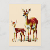 Moeder Herten en Fawn Briefkaart (Voorkant)