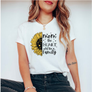 Moeder: Het hart van de familie" Zonnebloem T-shirt