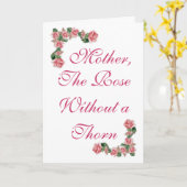 Moeder, het Roos zonder doorn Kaart (Gele Bloem)