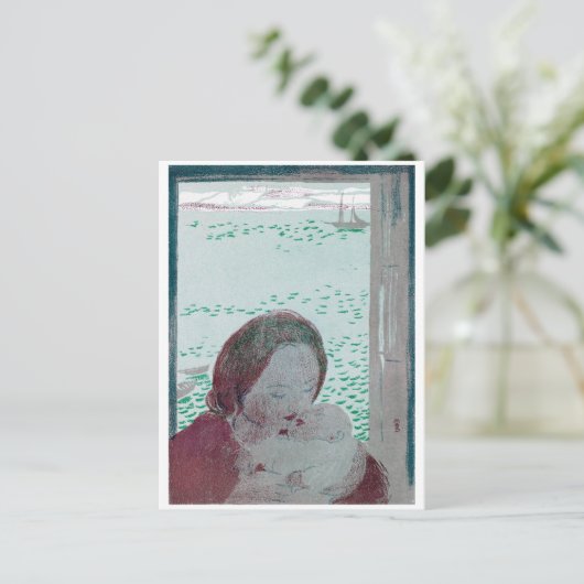 Moeder Holding Baby, Maurice Denis Briefkaart (Staand voorkant)