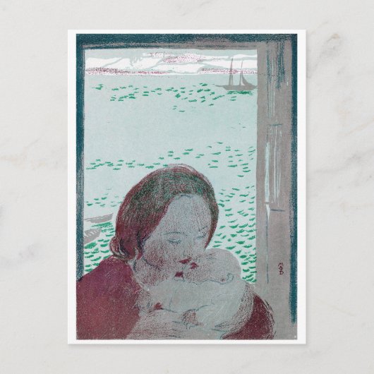 Moeder Holding Baby, Maurice Denis Briefkaart (Voorkant)