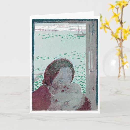 Moeder Holding Baby, Maurice Denis Kaart (Gele Bloem)