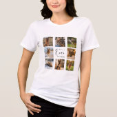 Moeder hond mama fotocollage Tri-Blend shirt (Voorkant)