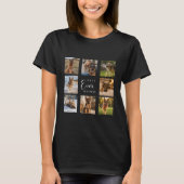 Moeder hond mama fotocollage zwart t-shirt (Voorkant)