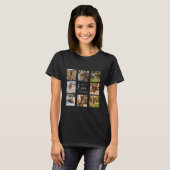 Moeder hond mama fotocollage zwart t-shirt (Voorkant volledig)
