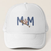 Moeder honkbal / Hart honkbal ontwerp / Wedstrijdd Trucker Pet (Voorkant)