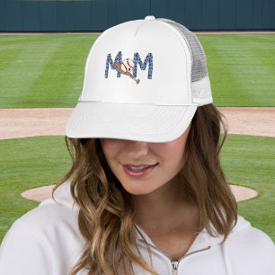Moeder honkbal / Hart honkbal ontwerp / Wedstrijdd Trucker Pet