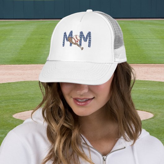 Moeder honkbal / Hart honkbal ontwerp / Wedstrijdd Trucker Pet