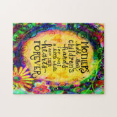 Moeder houdt harten voor eeuwig vast legpuzzel (Horizontaal)