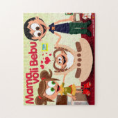 Moeder houdt van baby (Mama Voli Bebu) puzzel (Verticaal)