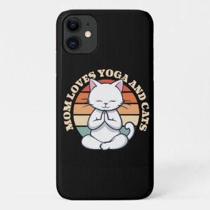 Moeder houdt van katten en yoga Case-Mate iPhone case