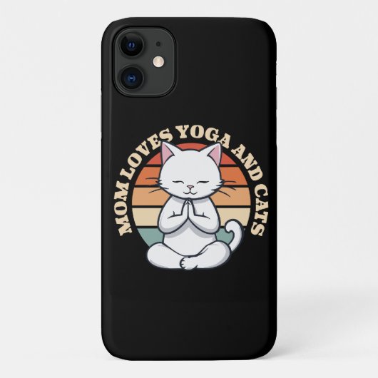 Moeder houdt van katten en yoga Case-Mate iPhone case (Achterkant)