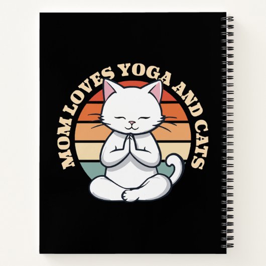 Moeder houdt van katten en yoga notitieboek (Achterkant)