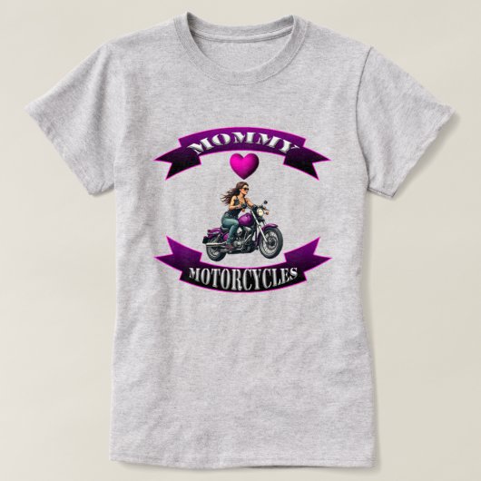 Moeder houdt van motorfietsen t-shirt (Design voorkant)