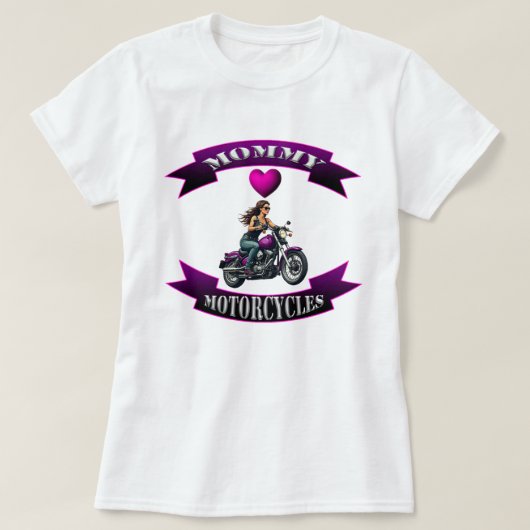 Moeder houdt van motorfietsen t-shirt (Design voorkant)