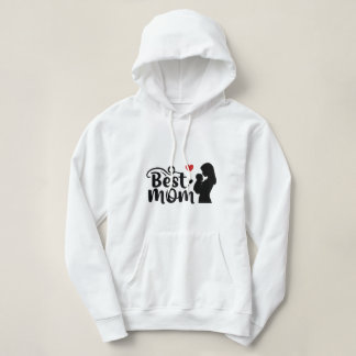 Moeder houdt van typografie, moderne en mooie kuns hoodie