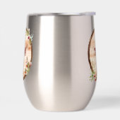 Moeder hout cirkel met bloemen (Links)