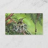 Moeder Hummingbird op Nest Visitekaartje (Achterkant)
