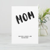 Moeder Humor Grappige Moederdag Gezegden Quotes Ka Kaart (Staand voorkant)