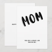 Moeder Humor Grappige Moederdag Gezegden Quotes Ka Kaart (Voorkant / Achterkant)