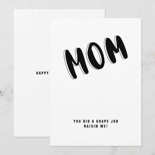 Moeder Humor Grappige Moederdag Gezegden Quotes Ka Kaart (Voorkant / Achterkant)