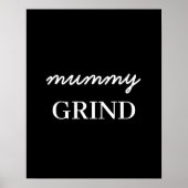 Moeder Hustle Modern Script Zwart Moederdag Design Poster (Voorkant)