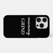 Moeder Hustle Modern Script Zwart Moederdag iPhone Hoesje (Achterkant horizontaal)
