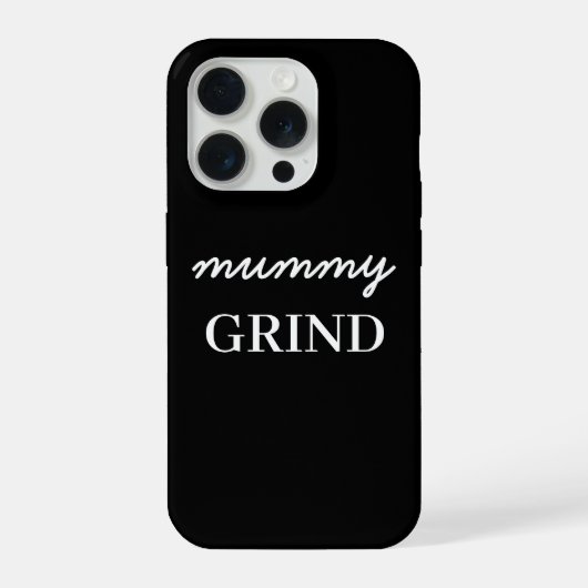Moeder Hustle Modern Script Zwart Moederdag iPhone Hoesje (Achterkant)