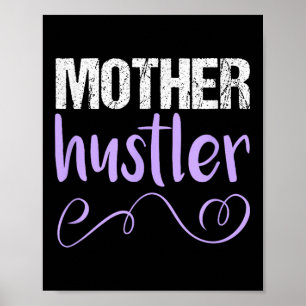 Moeder Hustler Quote Paarse _ Mom Life Gezegde Fun Poster