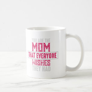 Moeder Iedereen Wensen Harten Patroon Roze Typogra Koffiemok